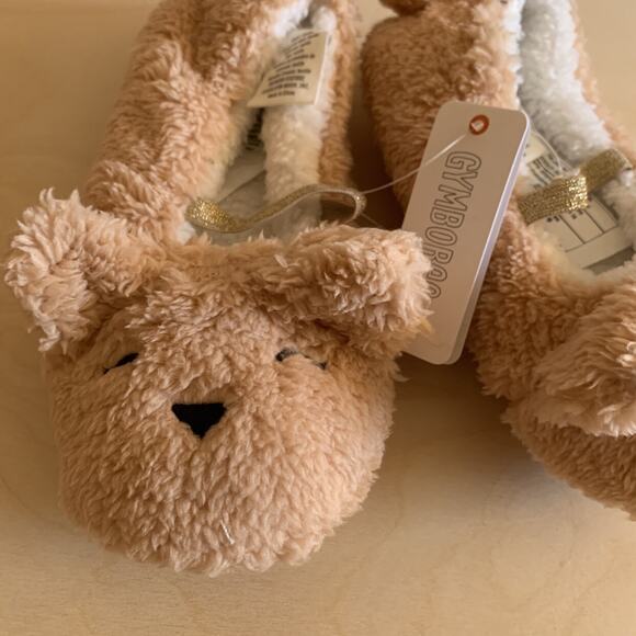 Gymboree NEW Pink Animal Critter Fuzzy Slippers - Medium - Picture 2 of 5